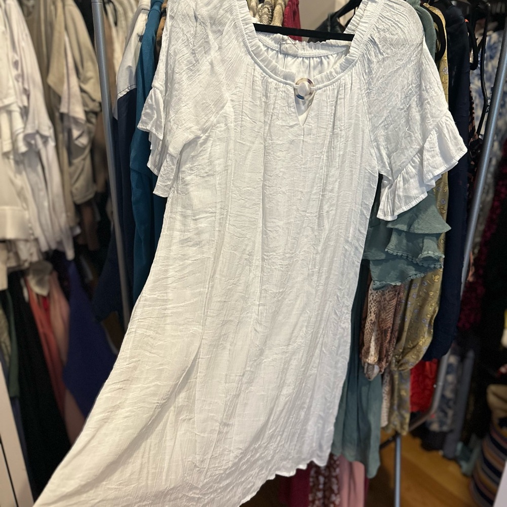 NAIF White Mini Dress